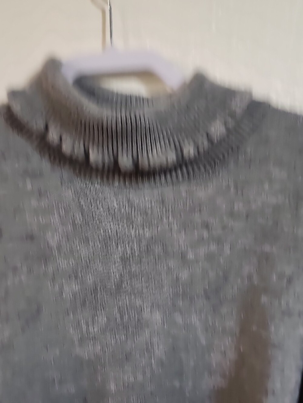 Cozy Grey Ribbed Ruffle Turtleneck Sweater - Picture 4 of 7